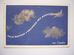 Avion / Airplane / CONDOR  / Junkers Ju 52/3m / Feliz Navidad Y Prospero Ano Nuevo - 1919-1938: Interbellum