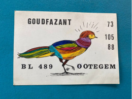 Radiokaart Goudfazant BL 489 Otegem - Zwevegem