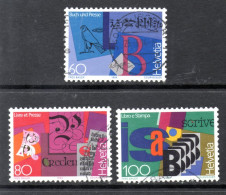 Switzerland, Used, 1994, Michel 1520 - 1522, Books And Newspapers - Oblitérés