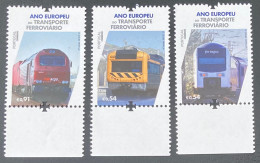 2021 Portugal Année Européenne Transport Ferroviaire Train High Speed Sheet Border - Eisenbahnen