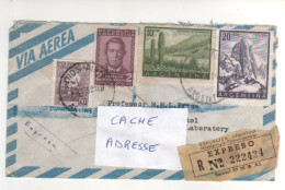 4 Timbres , Stamps  Sur Lettre Recommandée Express , Registered Cover , Mail Du 8/8/59 - Brieven En Documenten