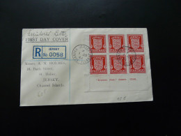 FDC Recommandée Registered Jersey Evening Post 1941 - Jersey