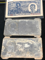 This Is The Banknotes Of Vietnam Money Printing Mold P-16 D-61b 1 Dong 1948-zinc-Nam Bo 1 Dong 1948-It Is Very Rare For - Viêt-Nam