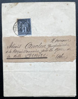 1c SAGE SUR IMPRIME / BOURGES POUR LA CELLE BRUERE CHER 1879 / COMPAGNIES D'ASSURANCES GENERALES CONTRE L'INCENDIE - 1877-1920: Semi-Moderne