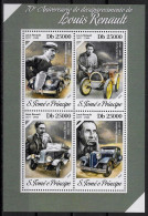 ST THOMAS ET PRINCE - AUTOMOBILES - LOUIS RENAULT - N° 4382 A 4385 ET BF 706 - NEUF** MNH - Voitures