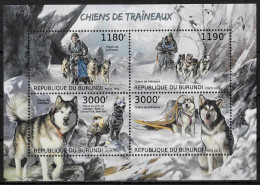 BURUNDI - CHIENS DE TRAINEAU - N° 1862 A 1865 ET BF 305 - NEUF** MNH - Dogs