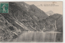 183. ENVIRONS DE LUCHON .  LE LAC D'OO .  DEVERSOIR ET PARTIE ORIENTALE . AFFR SUR LE RECTO LE 5-5-1911 - Luchon