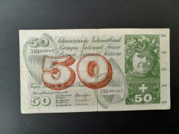 SUISSE 50 FRANCS 1971 - Suisse