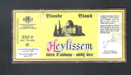 BLOC - BRUSSEL - HEYLISSEM - ABDIJ BIER - BLOND  - 33 CL  -   BIERETIKET  (BE 463) - Bière