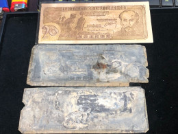 This Is The Banknotes Of Vietnam Money Printing Mold P-26 D-63 20 Dong 1949-zinc-Nam Bo 20 Dong 1949-It Is Very Rare For - Vietnam