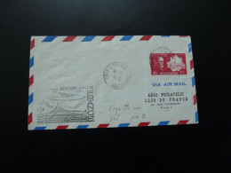 Lettre Premier Vol First Flight 1ère Liaison Aérienne Martinique France 1947 (vignette Au Verso) - Storia Postale