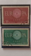 D27- PAIRE TIMBRES OBLITÉRÉS FRANCE EUROPA N °1266/1267 - ANNÉE 1960 - " EUROPA 0,25 ET 0,50 ". - Oblitérés