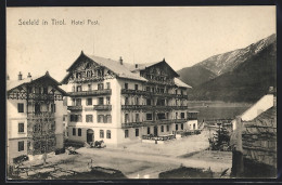 AK Seefeld In Tirol, Hotel Post Mit Umgebung Aus Der Vogelschau  - Autres & Non Classés