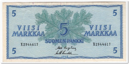 FINLAND,5 MARKKAA,1963,P.99,VF+ - Finland