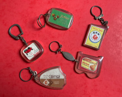 17 Porte Clefs = Tonimalt Lait Mont Blanc/Nougat Delarant/Biscottes Jacquet/Biscuits Olibet/Réglisse Zan/Conserves Avon/ - Key-rings