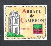 ABBAYE DE CAMBRON  - 37 CL -  BIERETIKET  (BE 484) - Bier