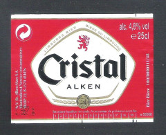 BIERETIKET -   CRISTAL ALKEN  - 25 CL  (BE 485) - Beer