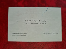 Carte De Visite THEODOR RALL OPEL GROSSHANDLER AISTAIG NECKAR - Visitenkarten