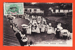 7364  (•◡•) ◉  / ⭐ DAKAR Procession Religieuse Afrique Occidentale 1909 Jean BANCK à Aurore RIGAUD Cadalen-FORTIER 1028 - Sénégal