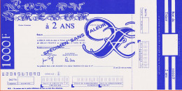 7231 / ⭐ BON TRESOR à 2 ANS Specimen Sans Valeur 1970s LA POSTE 1000 F Interet Progressif Instruction PTT - Other & Unclassified