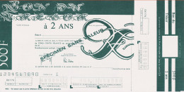 7233 / ⭐ BON TRESOR à 2 ANS Specimen Sans Valeur 1970s LA POSTE 500 F Interet Progressif Instruction PTT - Sonstige & Ohne Zuordnung