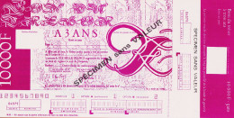 7225 / ⭐ BON TRESOR à 3 ANS Specimen Sans Valeur 1970s LA POSTE 10.000 F Interet Progressif Instruction PTT - Other & Unclassified