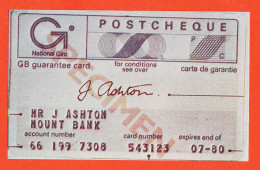7216 / ⭐ ♥️ Nederland Pays-Bas GIRO Specimen Postcheque Garantie Photocopie 1980s Dictatique PTT Instruction - Unclassified