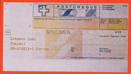 7213 / ⭐ ♥️ PTT Schweiz Suisse Svizze Specimen Postcheque Photocopie Outil Dictatique PTT Instruction LA  POSTE - Cheques En Traveller's Cheques