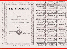 7205 / ⭐ Specimen Dictatique PTT PETROCEAN Action 100 Francs Documents Fictifs Instruction Personnel - Altri & Non Classificati