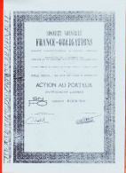 7201 / ⭐ Specimen Dictatique PTT Société FRANCE-OBLIGATIONS Action Porteur Doc Fictifs Instruction Personnel - Autres & Non Classés
