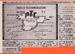 7198 / ⭐ Specimen Dictatique BON 400 Frc PTT 7% Postes Telecommunications 1969 Fictifs Instruction Personnel - Other & Unclassified