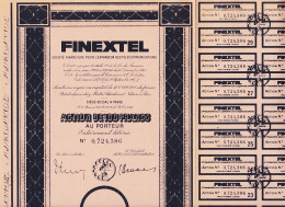 7199 / ⭐ Specimen Dictatique PTT FINEXTEL Action 100 Francs Au Porteur 1969 Doc Fictifs Instruction Personnel - Altri & Non Classificati