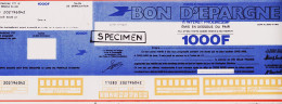 7183 / ⭐ Specimen Dictatique LA POSTE 1970s BON TRESOR 1000 F Interet Progressif 5 Ans Documents Fictifs - Autres & Non Classés