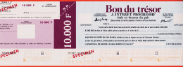 7182 / ⭐ Specimen Dictatique LA POSTE 1970s BON TRESOR 10.000 F Interet Progressif 5 Ans Documents Fictifs - Autres & Non Classés