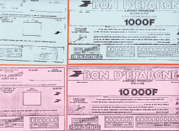 7248 / ⭐ Specimen Dictatique LA POSTE 1970s Bon Epargne 1000 & 10000F Interet Progressif Fictifs Dictatiques  - Andere & Zonder Classificatie