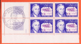 7328 / ⭐ Bloc 4 Timbres Bord Feuille Yvert Y-T 1670 Obliteration 1er Premier Jour 29-05-1971 Henri FARMAN LUXE MNH**  - Unused Stamps