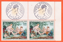 7316 / ⭐ Tampon Premier Jour BOUCHER 10 Octobre 1970 Marge Bord Feuille Paire France Yvert Y-T N° 1652 LUXE MNH**  - Unused Stamps