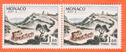 7292 / ⭐ Paire Monaco 1960 Timbre-Taxe 1.00 Malle Poste Diligence XIXe Siècle Yvert Y-T N° 62 LUXE MNH**  - Strafport