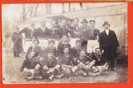 7207 / ⭐ ♥️ Rare Carte-Photo ALAIS Alès 30-Gard Equipe Joueurs + Dirigeants RUGBY 1910s Photographe PRADEILLES - Alès