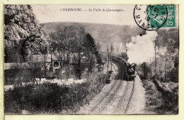 7090 / ⭐ CHERBOURG Manche Locomotive Train Vallée De QUINCAMPOIX 31.07.1910 à DELACROIX Pantin Cptrain - Cherbourg