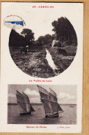 7140 / ⭐ ♥️ Peu Commun CAROLLES 50-Manche La Vallée Du LUDE Bateau De Pêche 15 Juillet 1920 Bi-vues Photo PUEL - Other & Unclassified