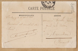 7094 / ⭐ CHERBOURG L'ARSENAL Torpilleurs Dans Bassin CHARLES X 24 Aout 1911 à BARTHE REDON Grand Café Florensac Héraul - Cherbourg