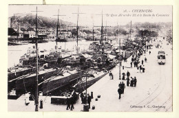 7092 / ⭐ CHERBOURG Manche Quai ALEXANDRE III Bassin Du Commerce Torpilleur Cpbat 18.07.1924 à GAT Lefevre Utile Nantes - Cherbourg