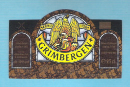 GRIMBERGEN OPTIMO BRUNO    - 25 CL  - BIERETIKET (BE 489) - Bier