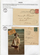 ADRIERS Vienne 20 Lettres 1904 à 1999 Du Type A2 à  A9 Et Flammes - Manual Postmarks