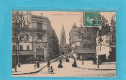 19. TOULOUSE . RUE SAINT-BERNARD . CARTE TRES ANIMEE AFFR SUR RECTO LE 30-7-1909 - Toulouse