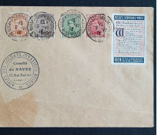 Enveloppe  Saint Adresse Belge     (asiles Des Soldats Invalides Belges  Comité Du Havre 9 Juin 1916 - Guerre De 1914-18