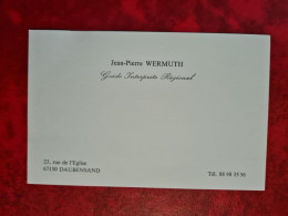 Carte De Visite JEAN PIERRE WERMUTH GUIDE DAIBENSAND - Visitenkarten