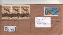 Timbres , Stamps " 75 E Anniversaire Du Premier Vol  "sur Lettre Recommandée , Registered Cover , Mail Du 27/3/79 - Ghana (1957-...)