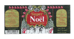 BROUWERIJ DE SMEDT - OPWIJK - SUPER NOEL ABBAYE D'AULNE  -  1 BIERETIKET (BE 496) - Bière